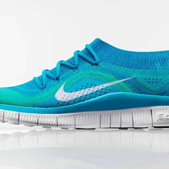 NEW Nike Free 5.0 Flyknit Women's Running Shoes 615806-413 Size 8 Atomic Teal - Picture 12 of 16